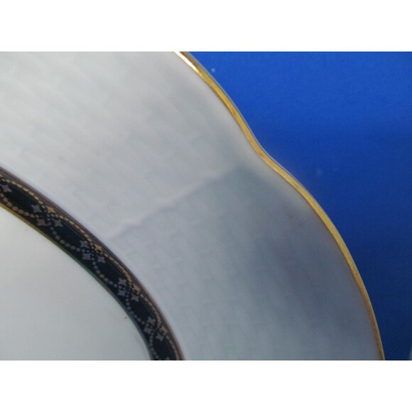 Baum Bros Renaissance Black By Thun 12 1/2" X 9" Platter And 4 Footed Cups VGC - Picture 5 of 14